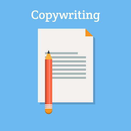 Copy writing pad with pencil conceptのイラスト素材