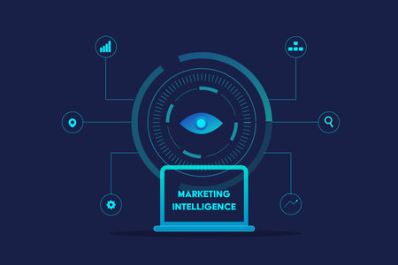 Marketing intelligence - HUD style conceptのイラスト素材