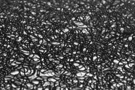 Black and white abstract wavy network texture background