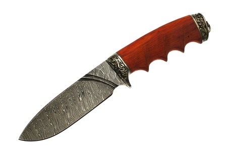 Knife on a white backgroundの写真素材