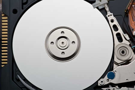 hard disk drive closeup