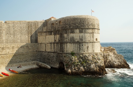 Fortress on the rock over the sea  Dubrovnik, Croatia                           のeditorial素材
