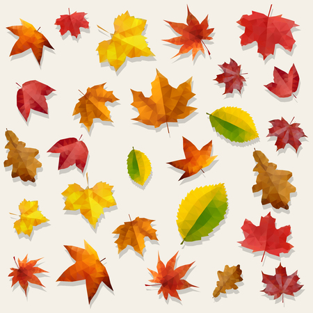 Yellow Orange Red Flying Autumn Leaves Vector Background Design Elementのイラスト素材