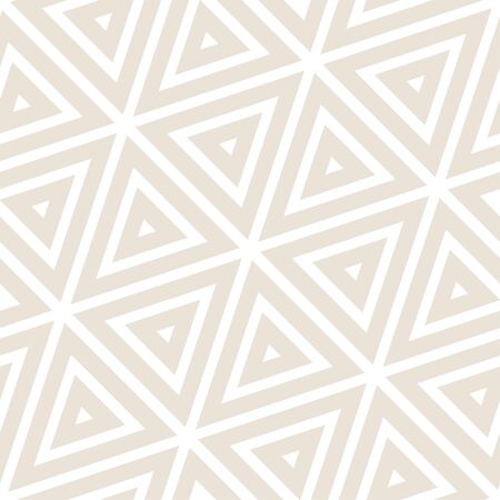 Stylish Minimalistic Triangle Shape Lines Grid. Abstract Geometric Background Design. Vector Seamless Black and White Pattern.のイラスト素材