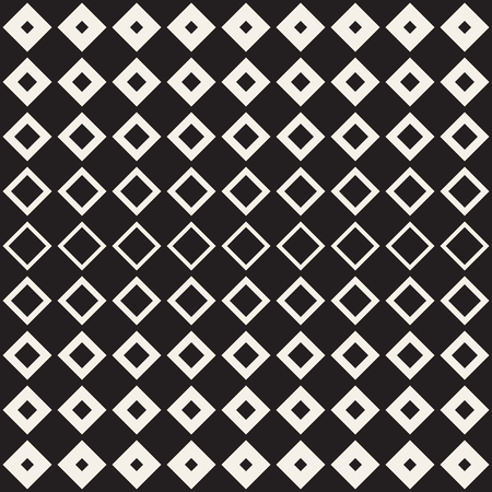 Repeating Geometric Rectangle Tiles. Stylish Monochrome Lattice. Vector Seamless Pattern.のイラスト素材