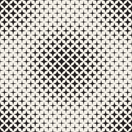 Geometric Seamless Star Shapes Pattern. Halftone Gradient Effect. Repeating Background Texture. Stylish Vector Illustrationのイラスト素材