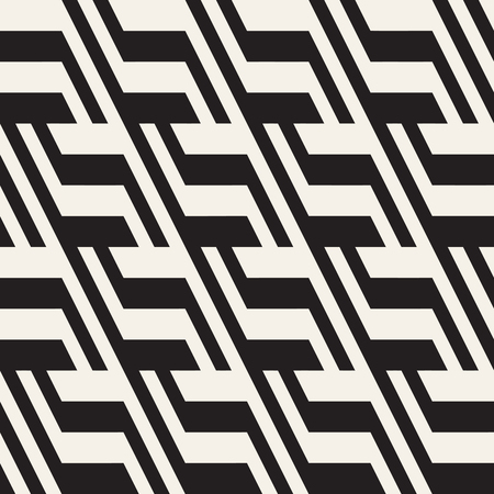 Repeating Slanted Stripes Modern Texture. Monochrome Geometric Seamless Pattern.のイラスト素材