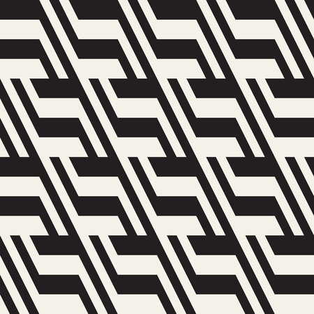 Repeating Slanted Stripes Modern Texture. Monochrome Geometric Seamless Pattern.のイラスト素材