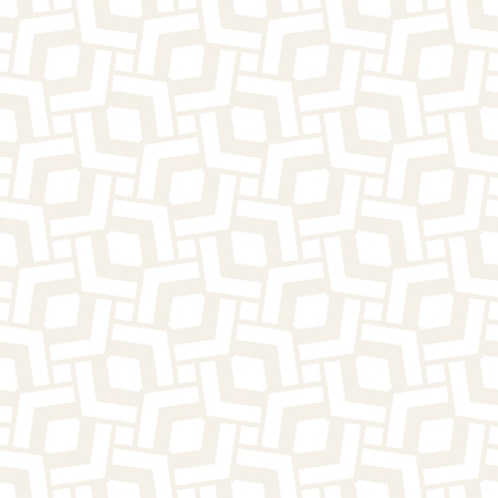 Subtle Ornament With Striped Rhombuses. Vector Seamless Monochrome Patternのイラスト素材