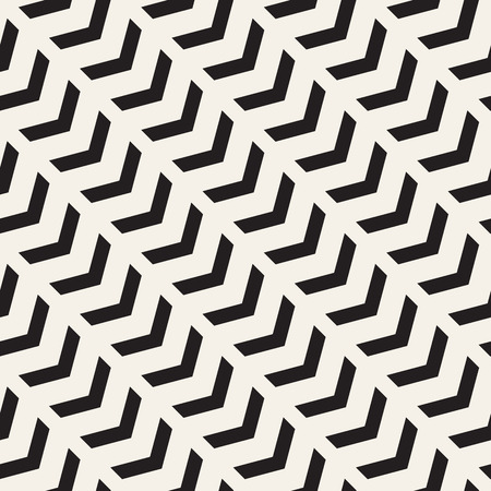 Seamless vector pattern. Abstract geometric lattice background. Rhythmic zigzag structure. Monochrome stylish texture with chevron lines.のイラスト素材