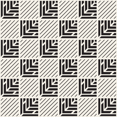 Vector seamless black and white trendy pattern. Modern stylish repeating texture. Repeating geometric latticeのイラスト素材