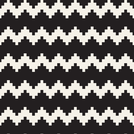 Repeatable geometric grid texture. Vector seamless mesh pattern. Monochrome zigzag edgy lines abstract backgroundのイラスト素材