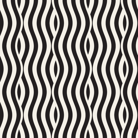 Abstract geometric pattern with wavy lines. Interlacing rounded stripes stylish design.のイラスト素材