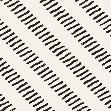 Hand drawn style seamless pattern. Abstract geometric tiling background in black and white. Vector stylish doodle line latticeのイラスト素材