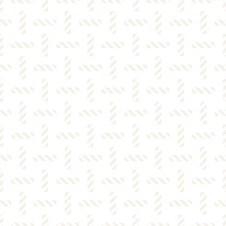Crosshatch vector seamless geometric pattern. Crossed graphic rectangles background. Checkered motif. Seamless subtle texture of crosshatched bold lines. Trellis simple fabric print.のイラスト素材