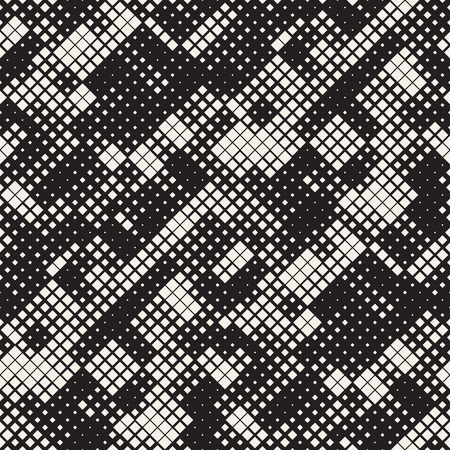 Modern Stylish Halftone Texture. Endless Abstract Background With Random Size Squares. Vector...