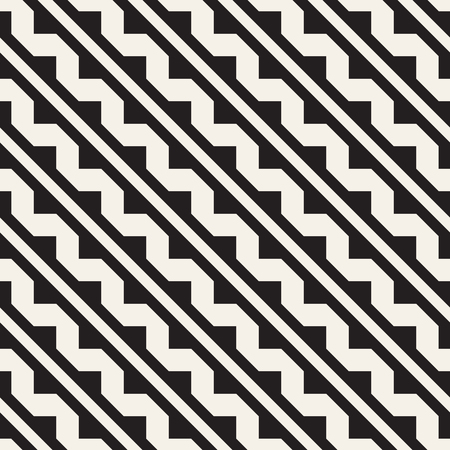 Repeating Slanted Stripes Modern Texture. Simple Regular Background. Monochrome Geometric Seamless Pattern.のイラスト素材