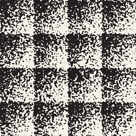 Abstract noisy textured geometric shapes background. Vector seamless vintage grungy pattern.のイラスト素材