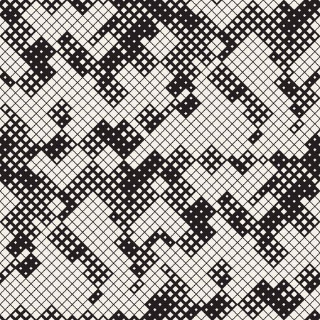 Modern Stylish Halftone Texture Background With Random Size Squares.のイラスト素材