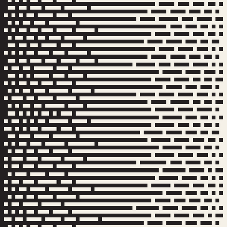 Vector seamless irregular lines. Halftone black and white color transition. Abstract trendy geometric background pattern.のイラスト素材