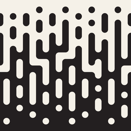 Vector seamless irregular lines. Halftone black and white color transition.のイラスト素材