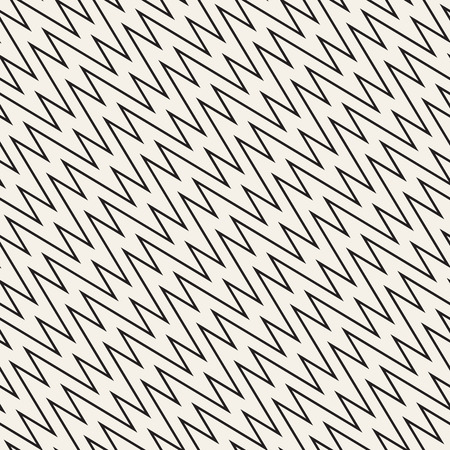 Seamless zig zag geometric pattern. Classic black and white chevron lines tiling.のイラスト素材
