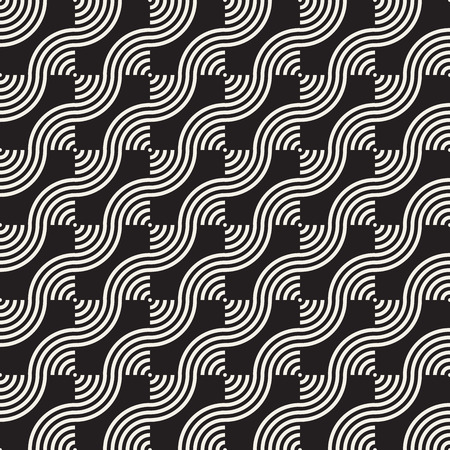 Vector seamless lattice pattern. Modern stylish texture with monochrome trellis. Repeating geometric grid. Simple graphic design background. のイラスト素材