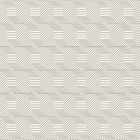 Vector seamless pattern. Modern stylish abstract texture. Repeating geometric tiles from striped...