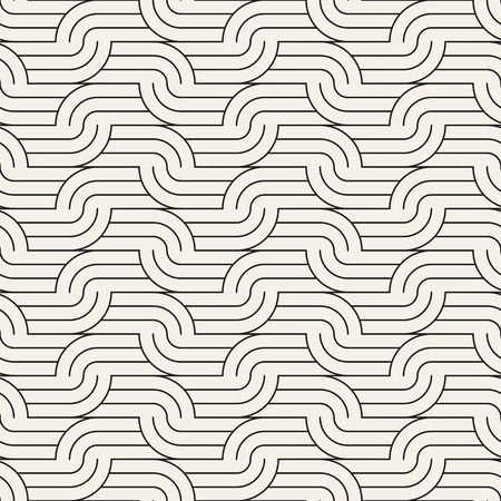 Vector seamless pattern. Modern stylish abstract texture. Repeating geometric tiles from striped elements
のイラスト素材