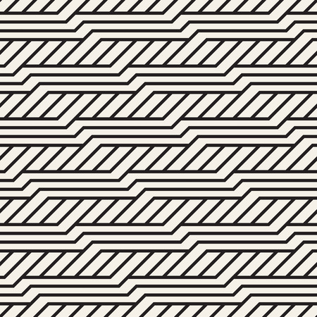 Vector seamless pattern. Modern stylish abstract texture. Repeating geometric tiles from striped elements
のイラスト素材