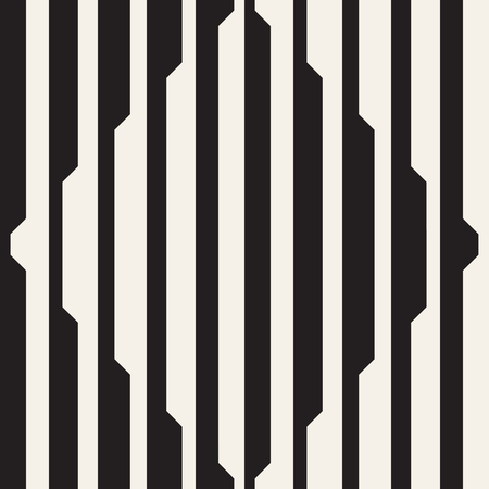 Vector seamless black and white halftone lines grid pattern. Abstract geometric retro background design.のイラスト素材
