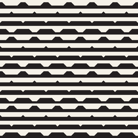 Vector seamless black and white halftone lines grid pattern. Abstract geometric retro background design.のイラスト素材