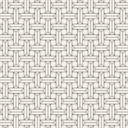 Vector seamless pattern. Modern stylish abstract texture. Repeating geometric tiles from striped elementsのイラスト素材