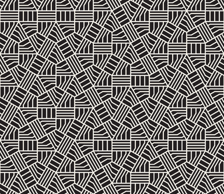Vector seamless pattern. Modern stylish abstract texture. Repeating geometric tiles from striped elementsのイラスト素材