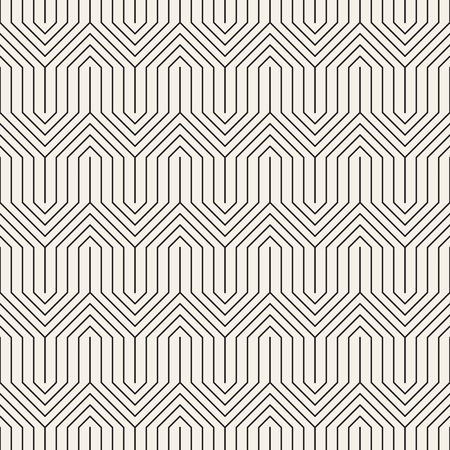 Vector seamless pattern. Modern stylish abstract texture. Repeating geometric tiles from striped elements.のイラスト素材
