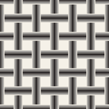 Vector seamless pattern. Modern stylish abstract texture. Repeating geometric tiles from striped elements
のイラスト素材