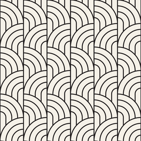 Vector seamless pattern. Modern stylish abstract texture. Repeating geometric tiles from striped elements
のイラスト素材
