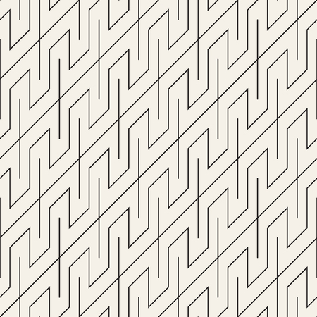 Vector seamless pattern. Modern stylish abstract texture. Repeating geometric tiles from striped...