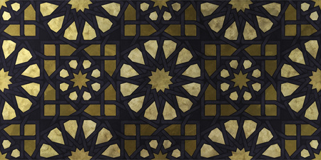 Background design illustration based on traditional oriental graphic motifs. Islamic decorative...