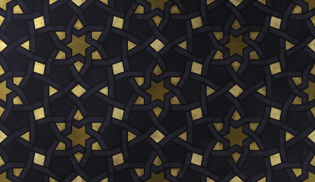 Background design illustration based on traditional oriental graphic motifs. Islamic decorative...