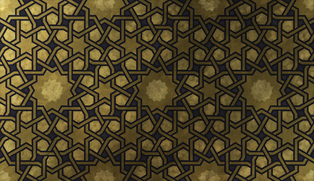 Background design based on traditional oriental graphic motifs. Islamic decorative pattern with...