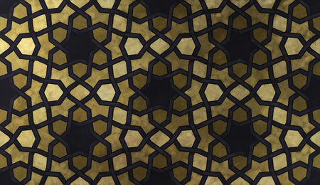 Background design based on traditional oriental graphic motifs. Islamic decorative pattern with...