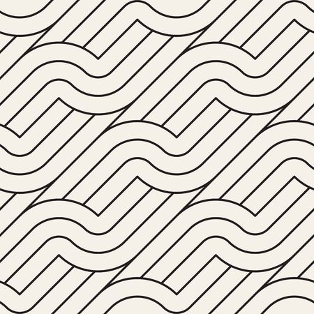 Vector seamless geometric pattern. Stylish abstract background. Repeating interweaving lines design.のイラスト素材