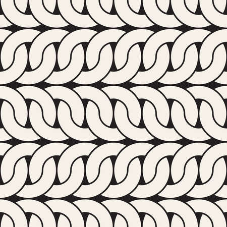 Vector seamless pattern. Modern stylish abstract texture. Repeating geometric tiles from striped...