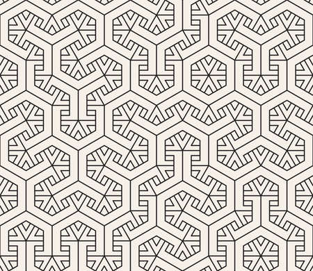 Vector seamless pattern. Modern stylish abstract texture. Repeating geometric tiles from striped elementsのイラスト素材