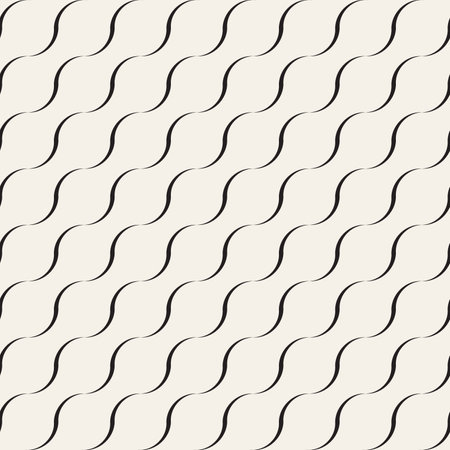 Vector seamless pattern. Repeating geometric abstract elements. Stylish monochrome background design.のイラスト素材
