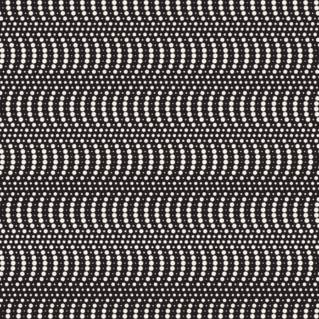 Vector seamless pattern. Repeating geometric abstract elements. Stylish monochrome background design.のイラスト素材