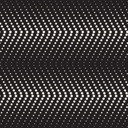 Vector seamless pattern. Repeating geometric abstract elements. Stylish monochrome background design.のイラスト素材