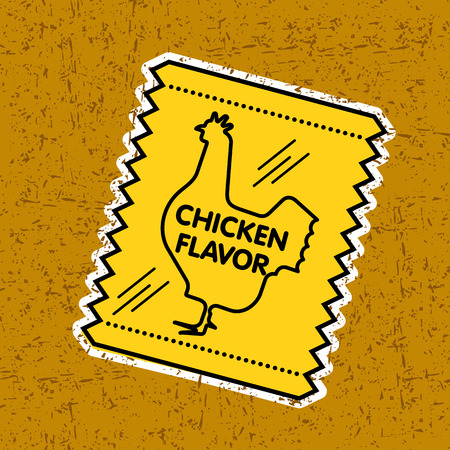The taste of pork, chicken, vegetables for Chinese noodlesのイラスト素材