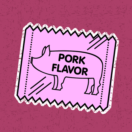 The taste of pork, chicken, vegetables for Chinese noodlesのイラスト素材